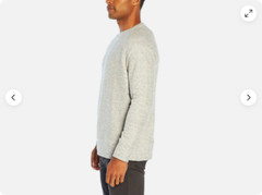Banana Republic Men’s Waffle Crew Sweatshirt SIZE L COLOR GRAY