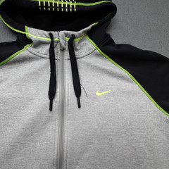 Nike Just Do It Therma Fit Hoodie Sweatshirt Men XL Full Zip Gray Fleece Workout