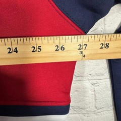 Herberton Mens XL Rugby Sweatshirt Navy Blue Red White Stripe Fleece Pullover