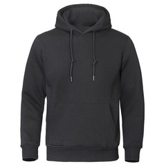 Autumn Winter Men Fleece Warm Mens Sweatshirt Casual Solid Color Streetwear Pull
