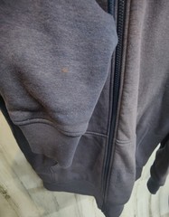 George Distressed Full Zip Fleece Lined Hoodie Men’s Medium Grunge