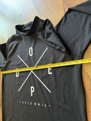 DOPE Men’s Black Long Sleeve Graphic Tee with White Logo Size S