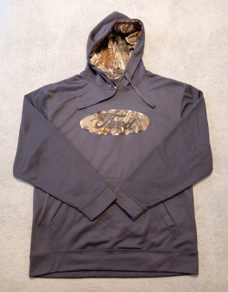 Mountainaire Realtree FORD performance fleece microfiber LS hoodie size L – NWT