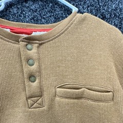 Coleman Men’s Brown Sherpa Lined Henley Pullover Fleece Sweatshirt XL Pockets