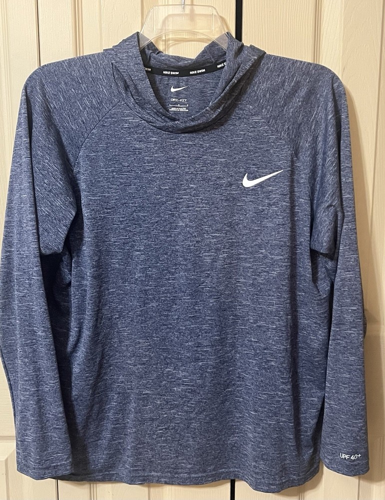 NWOT Nike Swim Shirt Hoodie Size L Dri-Fit UPF 40+ Pullover Athletic Men’s