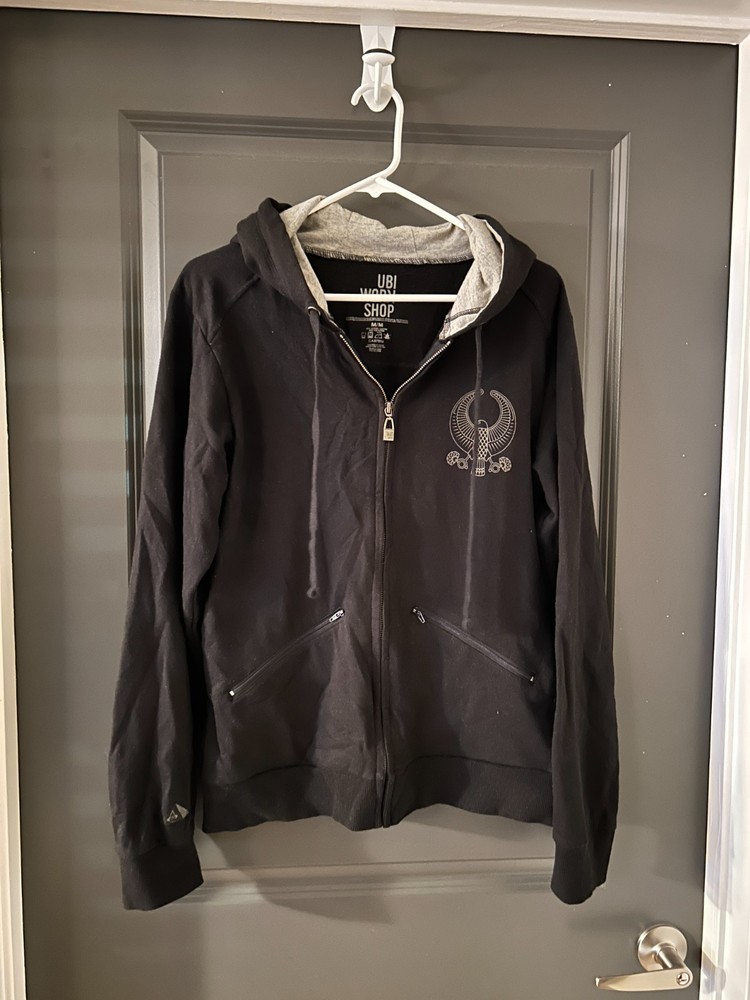 Assassin’s Creed Origins BLACK Zip Hoodie MEDIUM Ubi Workshop Bayek Ubisoft