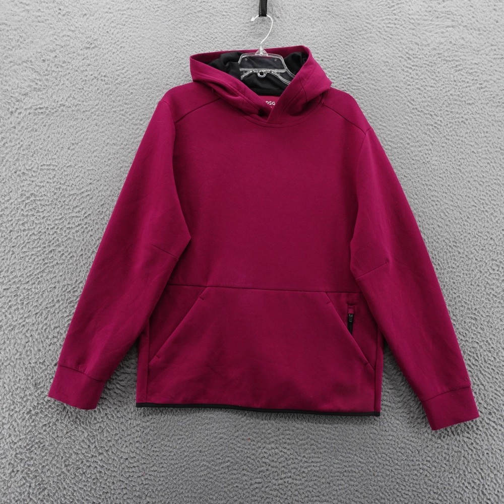 DSG Mens Sport Fleece Hoodie Sweatshirt Raspberry Pink Medium NEW