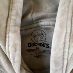 Buc-ee’s Men’s L Beige Fleece Pullover Hoodie Logo Graphic Print Pockets