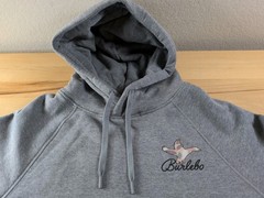 Burlebo Outdoors Hoodie Men’s Medium Gray Duck Graphic Pullover Sweatshirt NWT