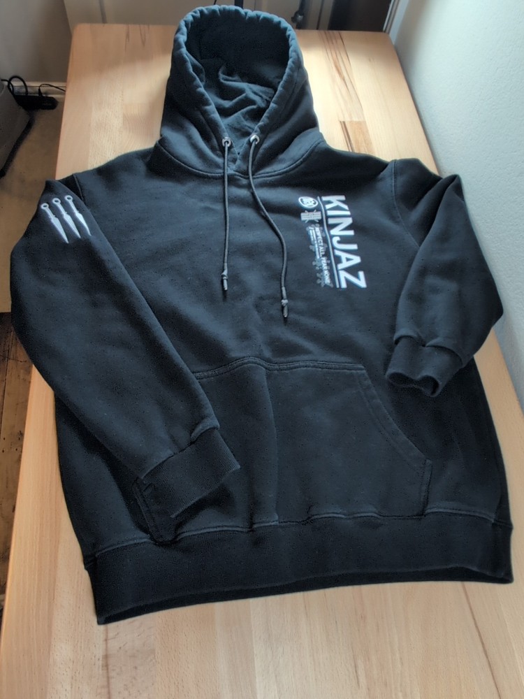 Kinjaz Hoodie Men Large Respect All Fear None Black Sweatshirt Hoodie