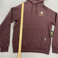 Burlebo Sweatshirt Mens Small Red Hoodie Pullover Fleece Duck Outdoors Camo
