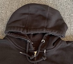 Blue Money Bandit Hoodie Black Zip Front Back Logo Patch Streetwear Mens Medium