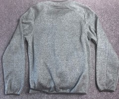 Browning Men’s Large Gray 1/4 Zip Pullover Fleece Sweater Buckmark Hunting