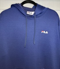 Fila Performance Hoodie Navy Blue Mens Size Large(L) Athletic Preowned Very Good