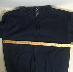 Open Trails Hooded Sweatshirt Jacket Men Size M Navy Blue Front Pockets Lined