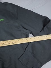 JOHN DEERE Men’s Stitched Logo Heavyweight Hoodie Sweatshirt, Black XL NWT