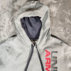 Under Armour All Season Gear Pullover Hoodie Men’s XL Gray Spell Out