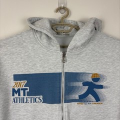 Maybe Tomorrow Full Zip Hoodie Light Heather Gray 2XL athletic athleisure Cotton