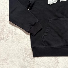 Gap Hoodie Small Unisex Black Embroider Arch Logo Fleece Lined Kangaroo Pockets