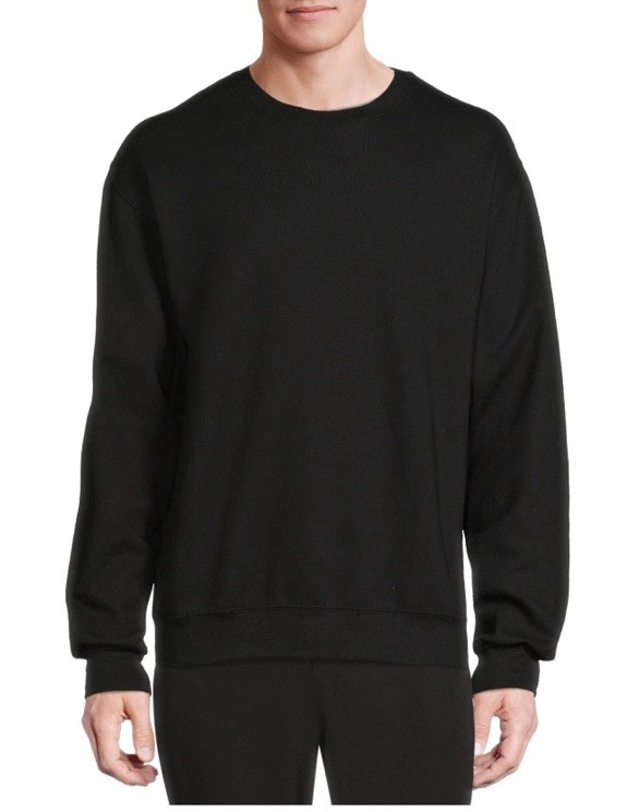 Athletic Works Men’s Fleece Crew Sweatshirt 4XL (58-60) Black NWT