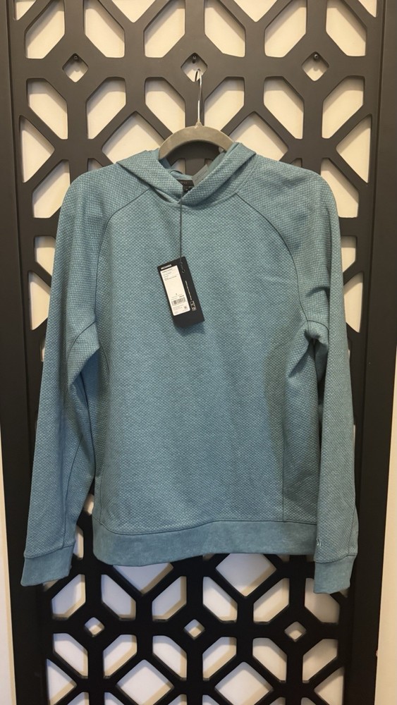 VRST Recharge Pebble Hoodie Aqua Dust Heather Men Size Small Athletic Hoodie NWT