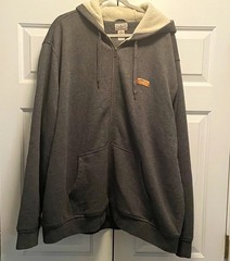 L.L.Bean Full Zip Sherpa-Lined Hooded Hoodie w/ Pockets Gray Men’s XXL-Tall