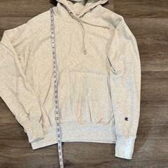 Champion Reverse Weave Pullover Hoodie Men’s Small Light Grey Oatmeal GF68 NWOT