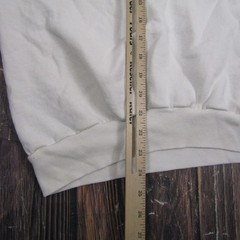 Jerzees Sweatshirt Mens XL White Vintage Crewneck Plain Long Sleeve Blank