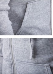 Mens Heavy Weight Full Zip Up Hoodie Fleece Lined S-3XL