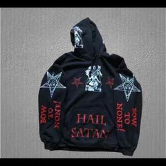 Baphomet Hoodie Inverted Pentagram S to XL Sizes Bow To None Hail Satan