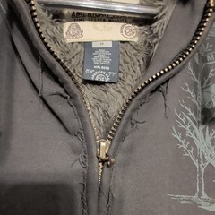 American Rag Cie Men’s Gray Full Zip Hooded Fleece Lined Hoodie Pockets M