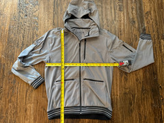 Laird Hamilton Apparel Hooded Mens L Gray full zip Front Pocket Casual jacket