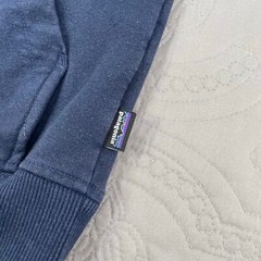 Patagonia P-6 Hoody Big Logo Uprisal Blue Hood Sweatshirt Sustainable Eco Small