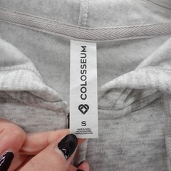 Colosseum Mens Light Gray Heather Full Zip Hoodie Size Small NWT