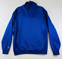 PUMA Men’s Blue Fleece Pullover Hoodie Logo Kangaroo Pocket Drawstring XL