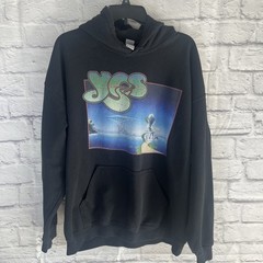 Gildan Men’s Y2K Streetwear Blokecore Yes Band Yesstories Graphic Hoodie Size XL