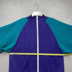 Fast Solar Fleece Sweater Mens M/L Purple Green Pullover High Neck Ski 80s 90s