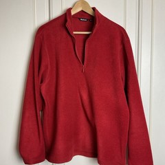 Rohan Vital Zip Fleece Mens Medium Red 1/4 Zip Jumper Outdoor Walking Hiking