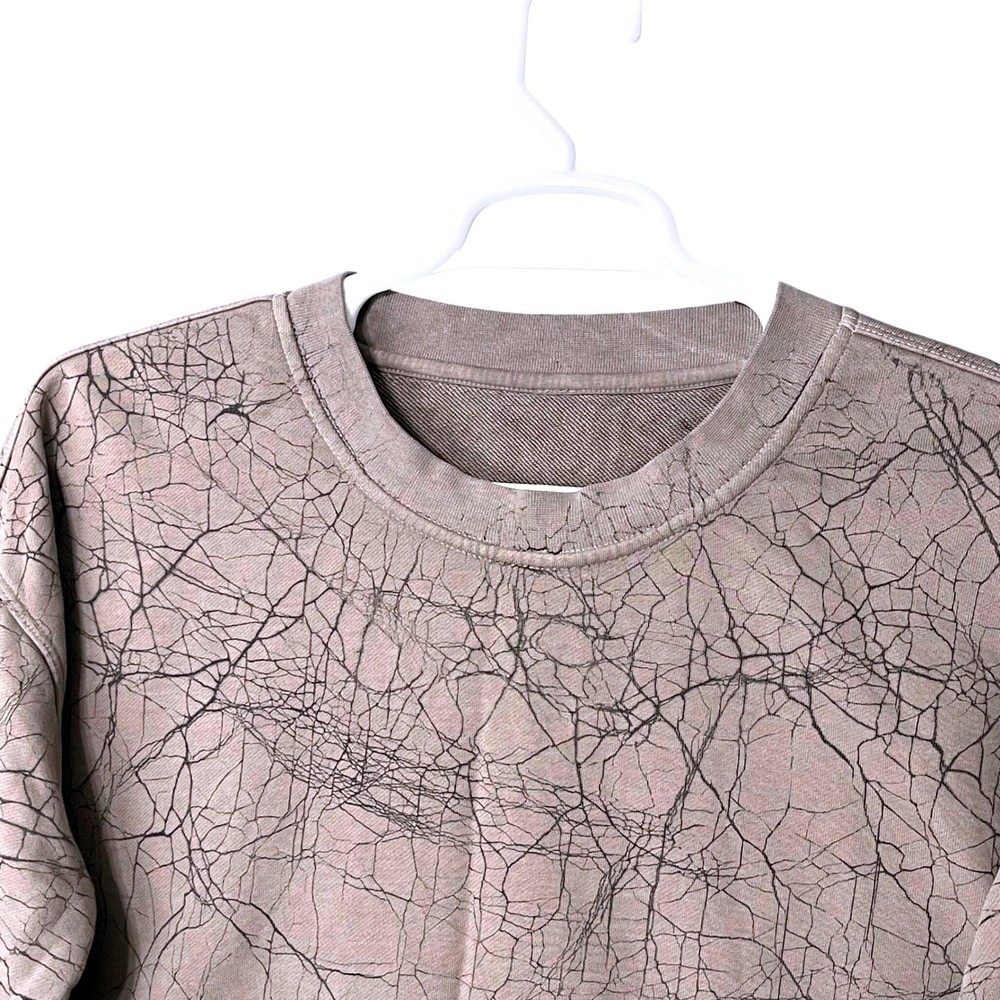 Lululemon Mens Oversized Crewneck Pullover Sweatshirt Cracked Earth Workout