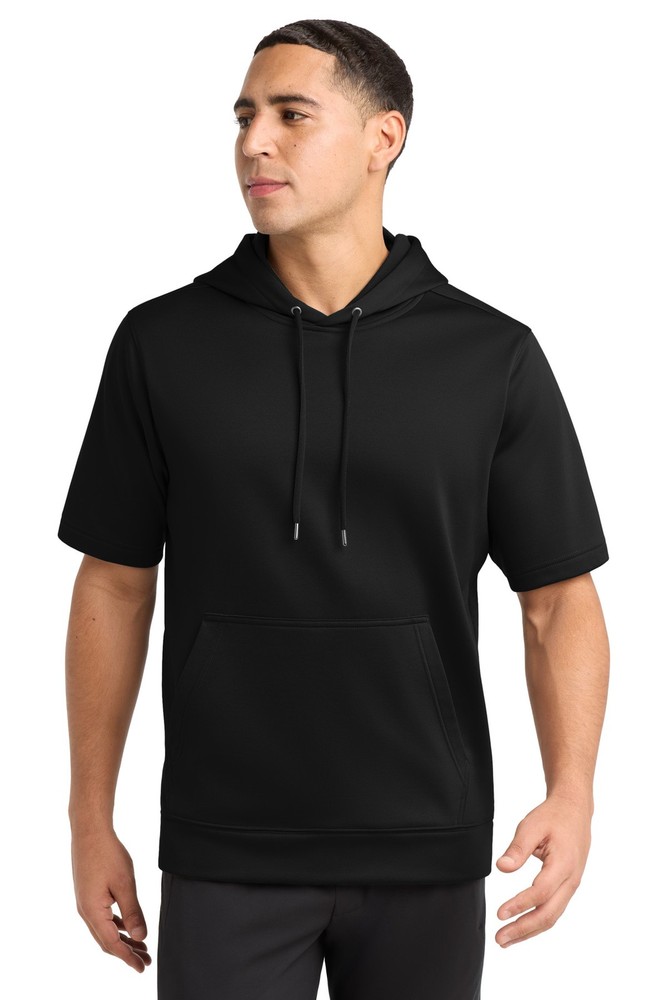 Sport-Tek Sport-Wick Fleece Short Sleeve Hooded Pullover ST251