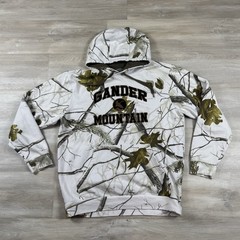 Gander Mountain Realtree White Camo Pullover Hoodie Logo Hunting Outdoor Men’s M