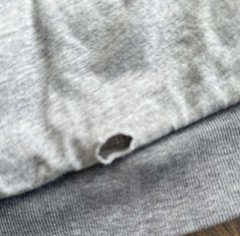 Vince Hoodie Mens L Knit Heather Gray Full Zip Jersey Lined Sweatshirt Designer