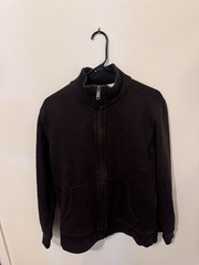 Eddie Bauer Men’s M Black Full Zip Fleece Lined Super Soft Cotton Jacket