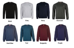 Slazenger Men Fleece Crew Neck Sweatshirt Jumper Sweater XS S M L XL 2XL 3XL 4XL
