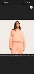 PARKE x Target XXS/XS Women’s Peach Orange Sweatshirt Pullover