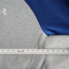 Under Armour Men Sweatshirt 2XL Gray Colorblock Activewear Logo Zipper Long