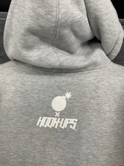 The Hundreds x Hook Ups Collaboration Hoodie Mens S Gray Pullover Streetwear