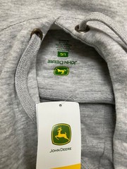 NEW John Deere Gray Men’s sz Large Hoodie Sweatshirt Build South Carolina NWT