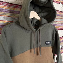 O’Neill two tone (Khaki and Brown) Color Block Hoodie