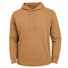 100% Combed Cotton Lightweight Almond Hoodie Garment Dyed Pullover All Seasons